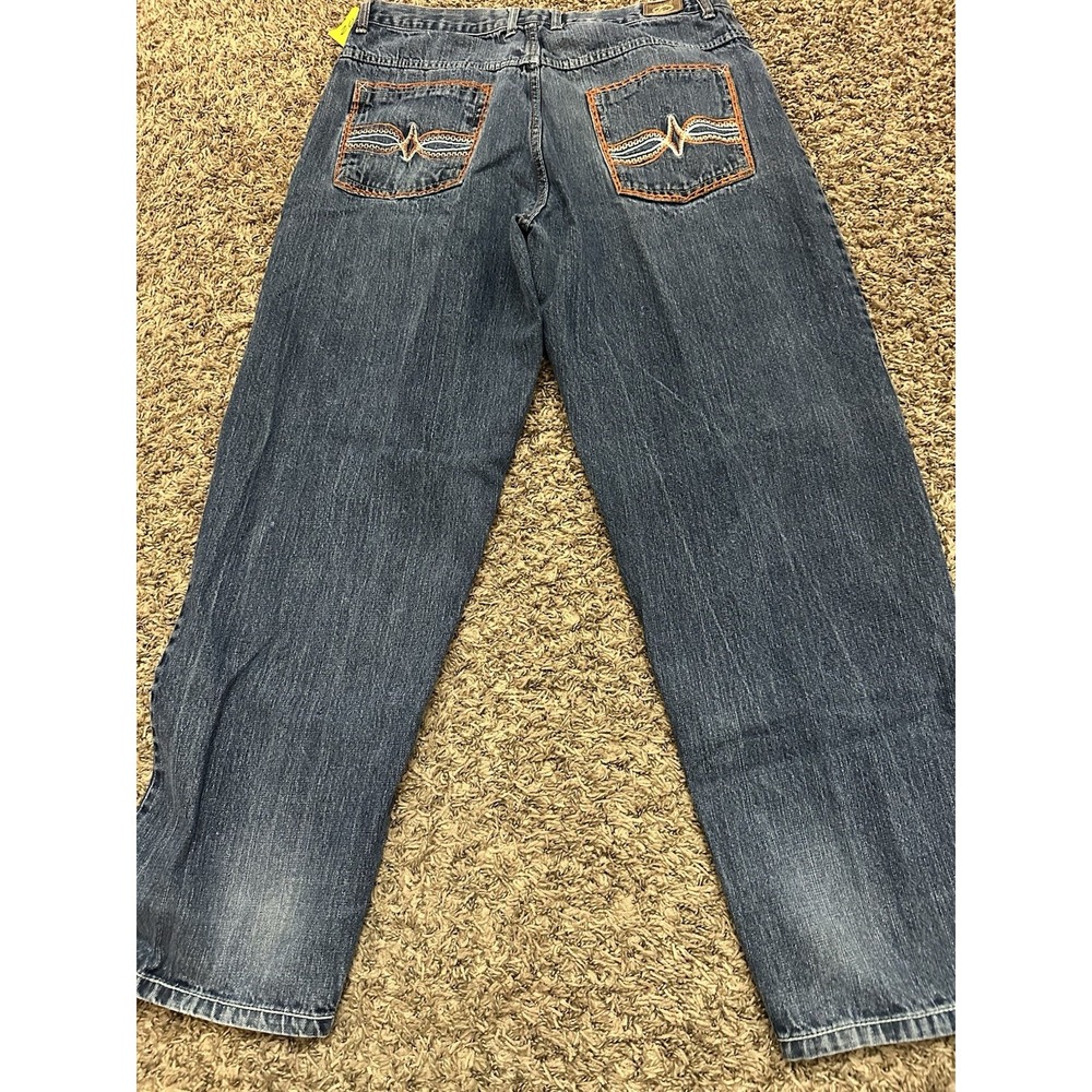 Vintage Y2K Knockout Jeans Embroidered Baggy Skater Hip Hop Mens 38x32